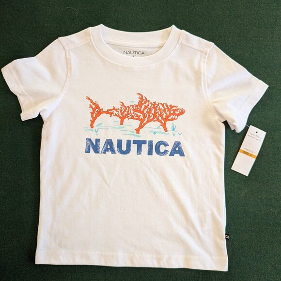 NWT Nautica T-shirt, Button Down, and Short Set 3T 💙 - Picture 2 of 14